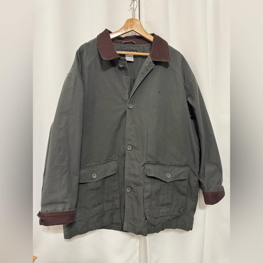 Concurve Men's Green Windstopper Chore Coat with Corduroy Details Size: XL